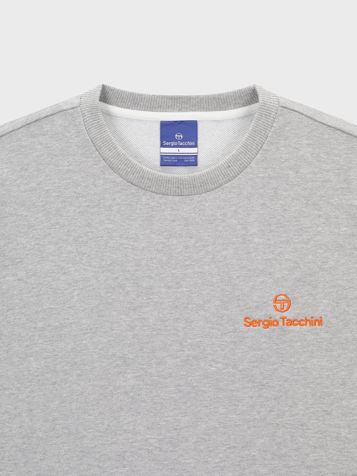 세르지오 타키니(SERGIO TACCHINI) U 데일리 백아트웍 맨투맨 (Melange Grey)