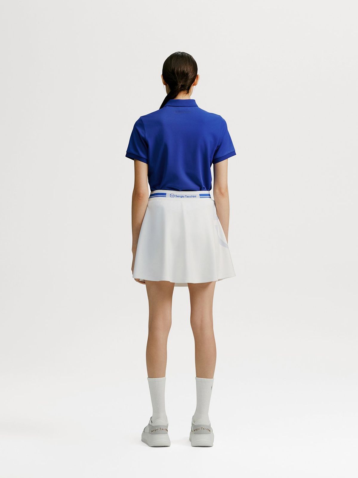 세르지오 타키니(SERGIO TACCHINI) W 고트 라파챠 프린트 플레어 스커트 (White)