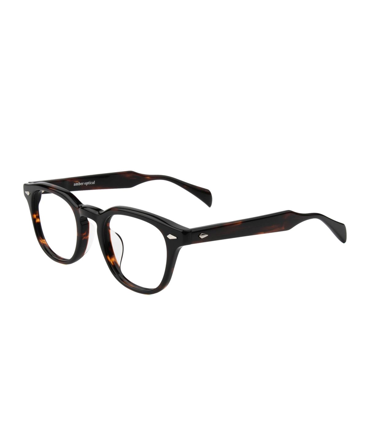 앰버옵티컬(AMBEROPTICAL) 레토 클래식 50 데미 블랙 레드