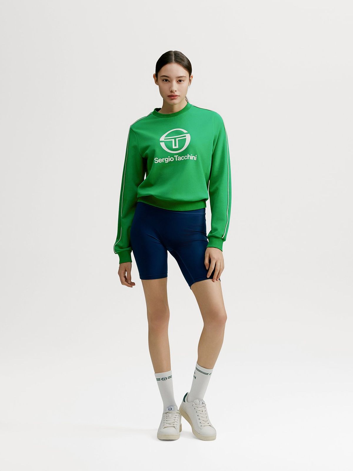 세르지오 타키니(SERGIO TACCHINI) W 에센셜 아트웍 맨투맨 (Green)