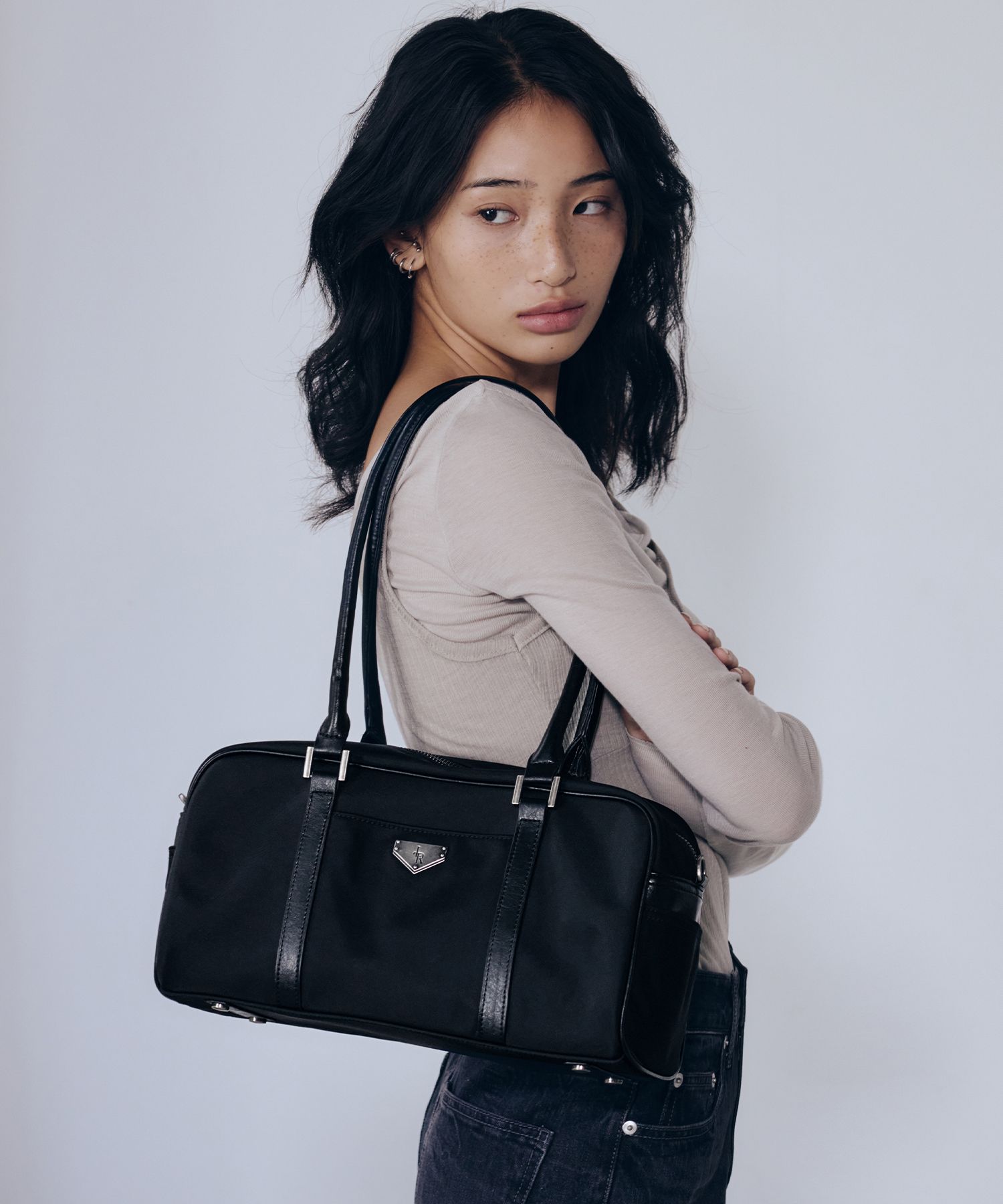 ショルダーバッグ・ポシェット LEATHERY Boston Leather Shoulder Bag [black] MUSINSA公式 | LEATHERY Boston nylon shoulder bag [BLACK]