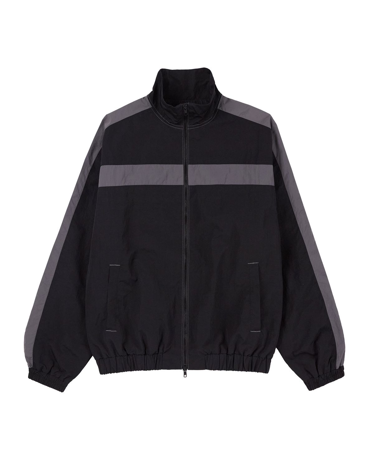 레더리(LEATHERY) 믹스드 셋업 나일론 자켓 [GREYISH]