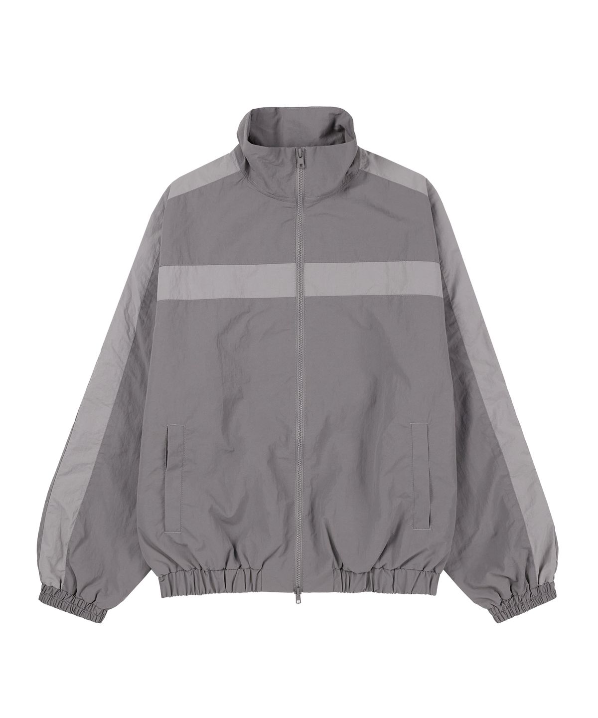 레더리(LEATHERY) 믹스드 셋업 나일론 자켓 [GREYISH]