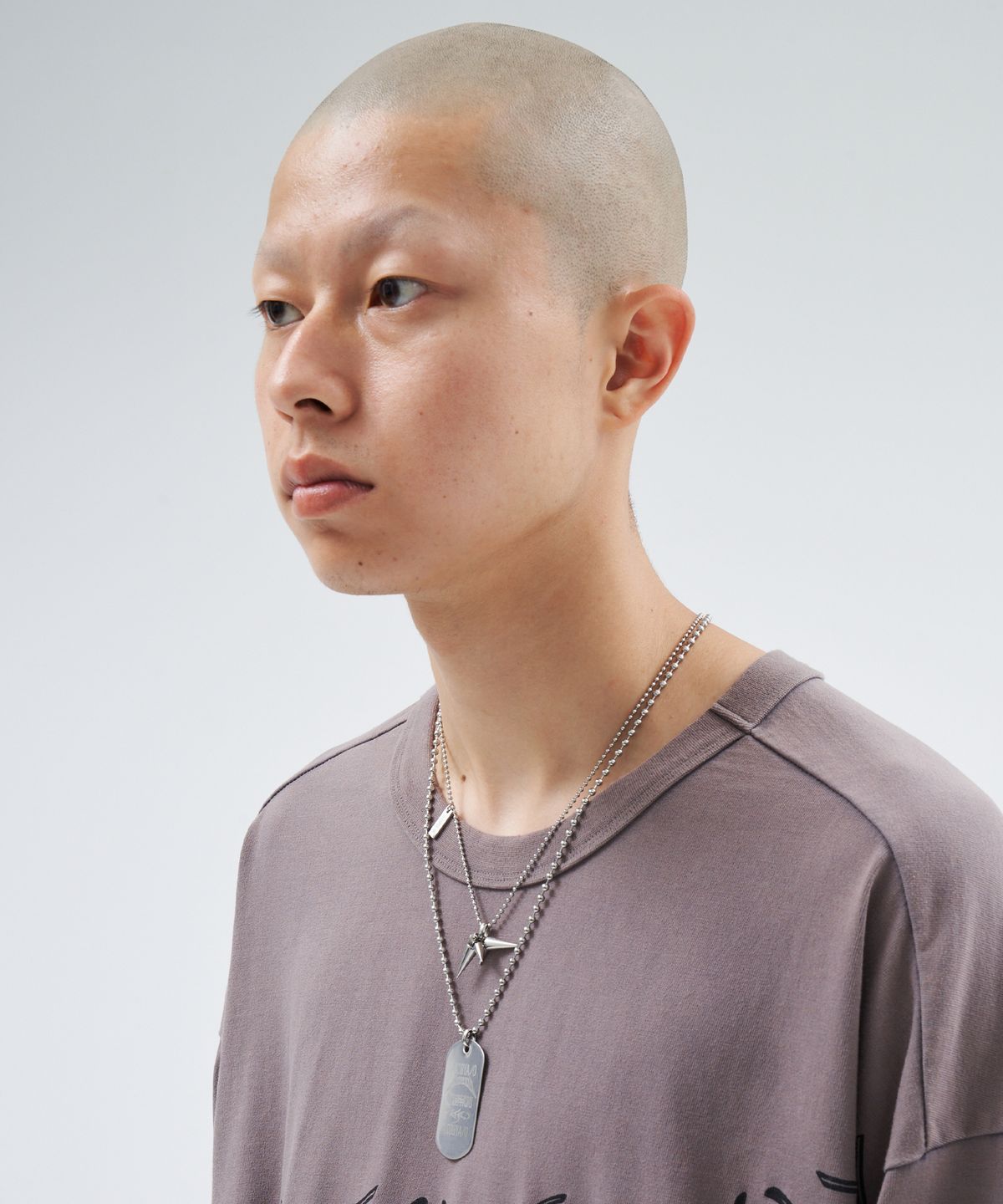 아조바이아조(AJOBYAJO) Dog Tag Layered Necklace [SILVER]