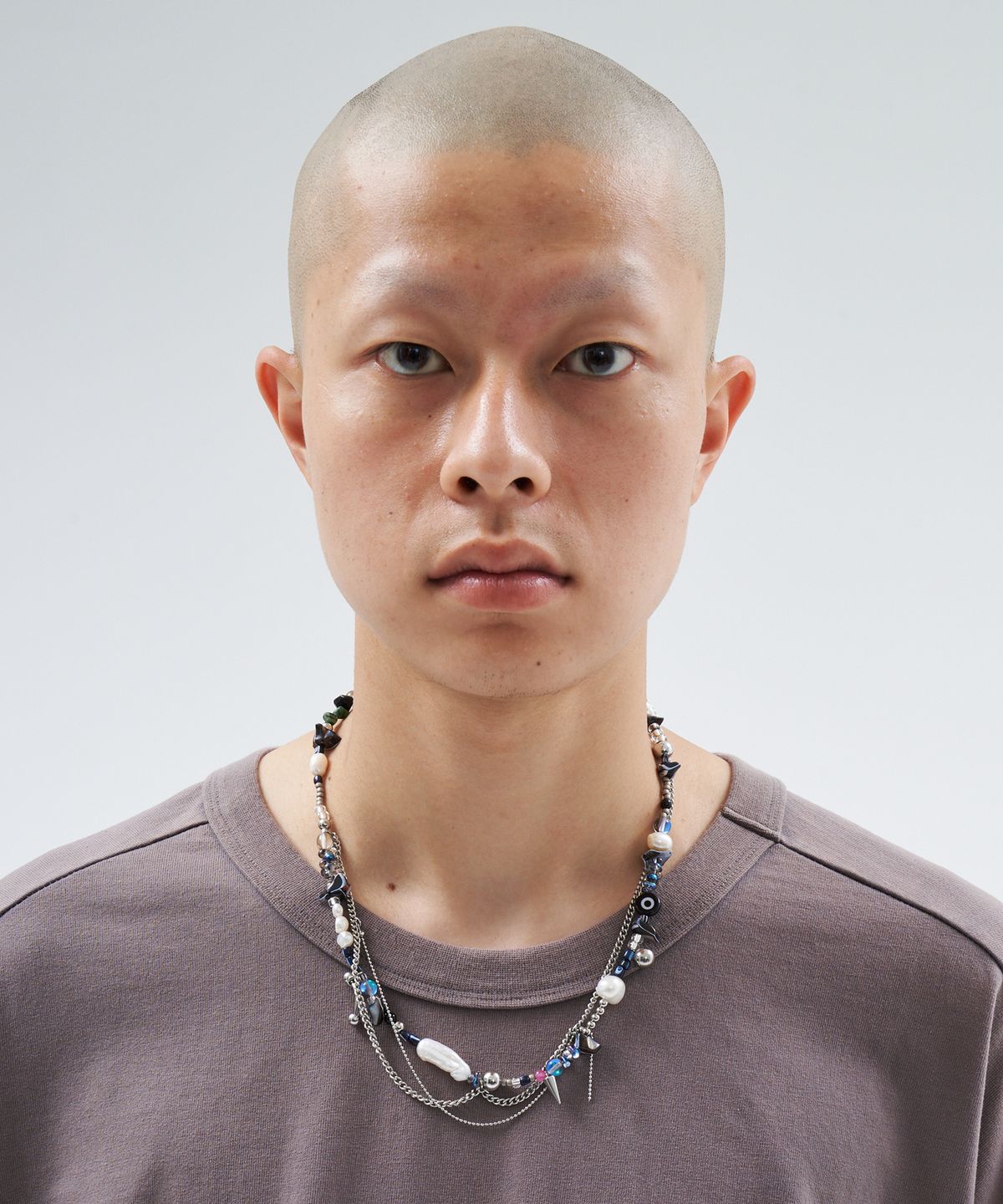 아조바이아조(AJOBYAJO) Fresh Water Pearl Layered Necklace [SILVER]