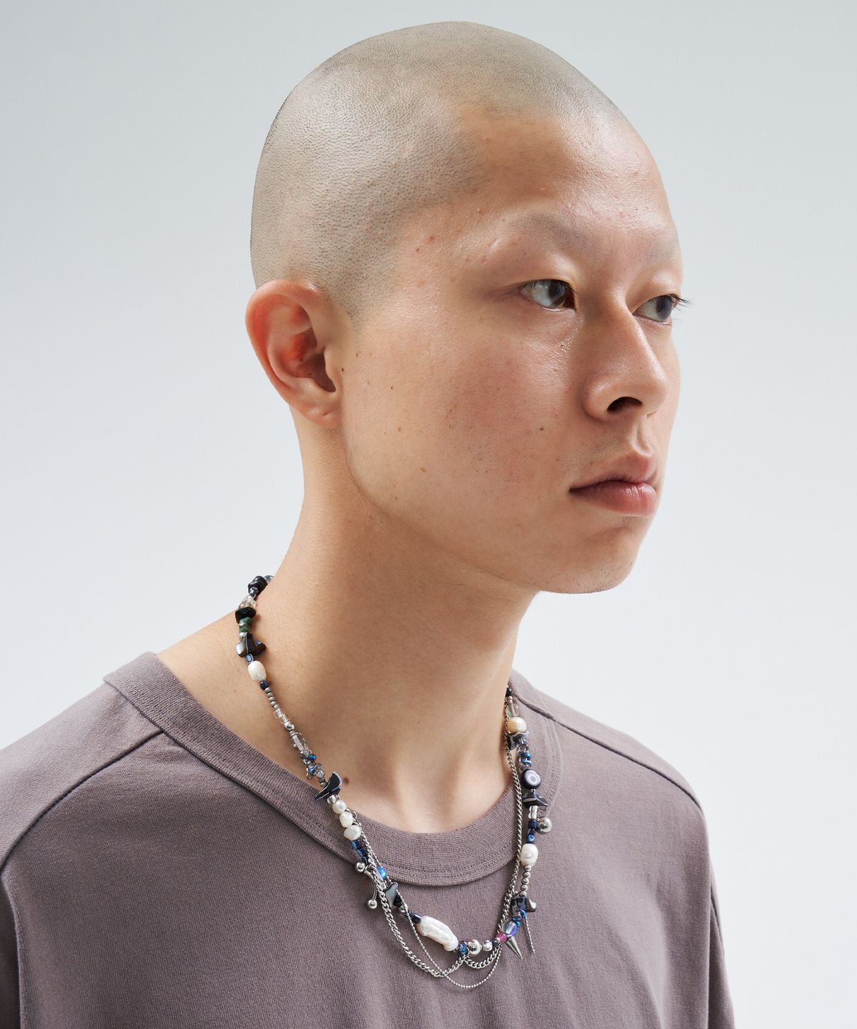 아조바이아조(AJOBYAJO) Fresh Water Pearl Layered Necklace [SILVER]