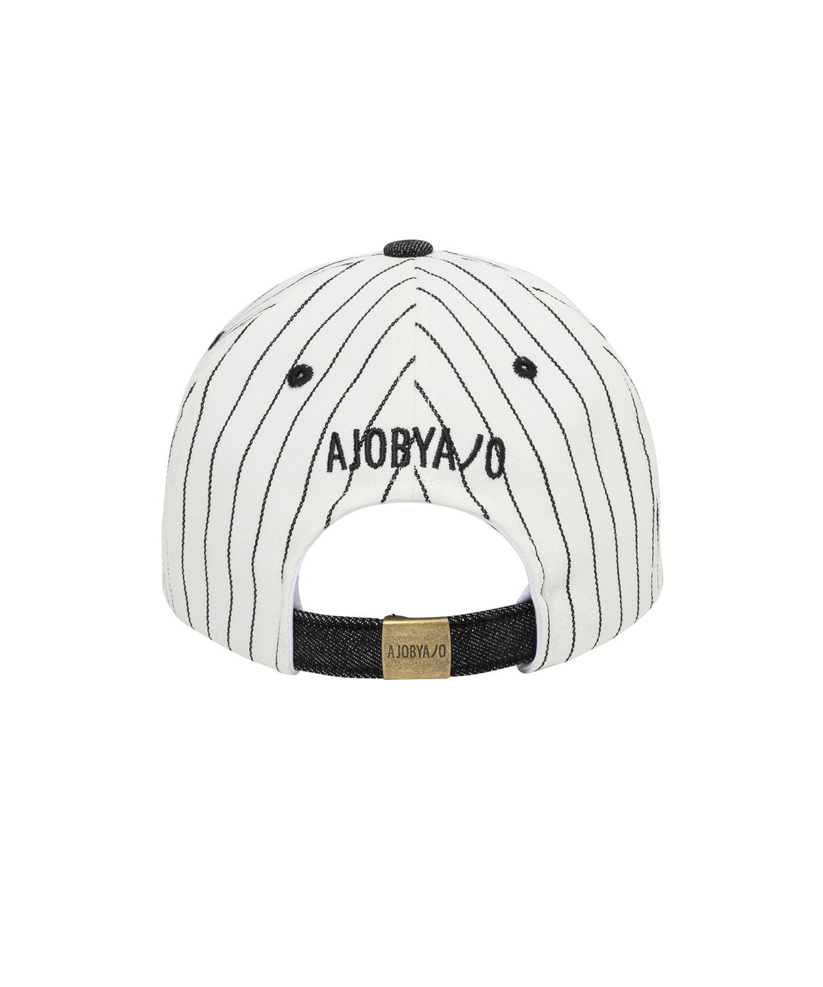 아조바이아조(AJOBYAJO) Sporty Logo Stripe Denim Cap [WHITE]