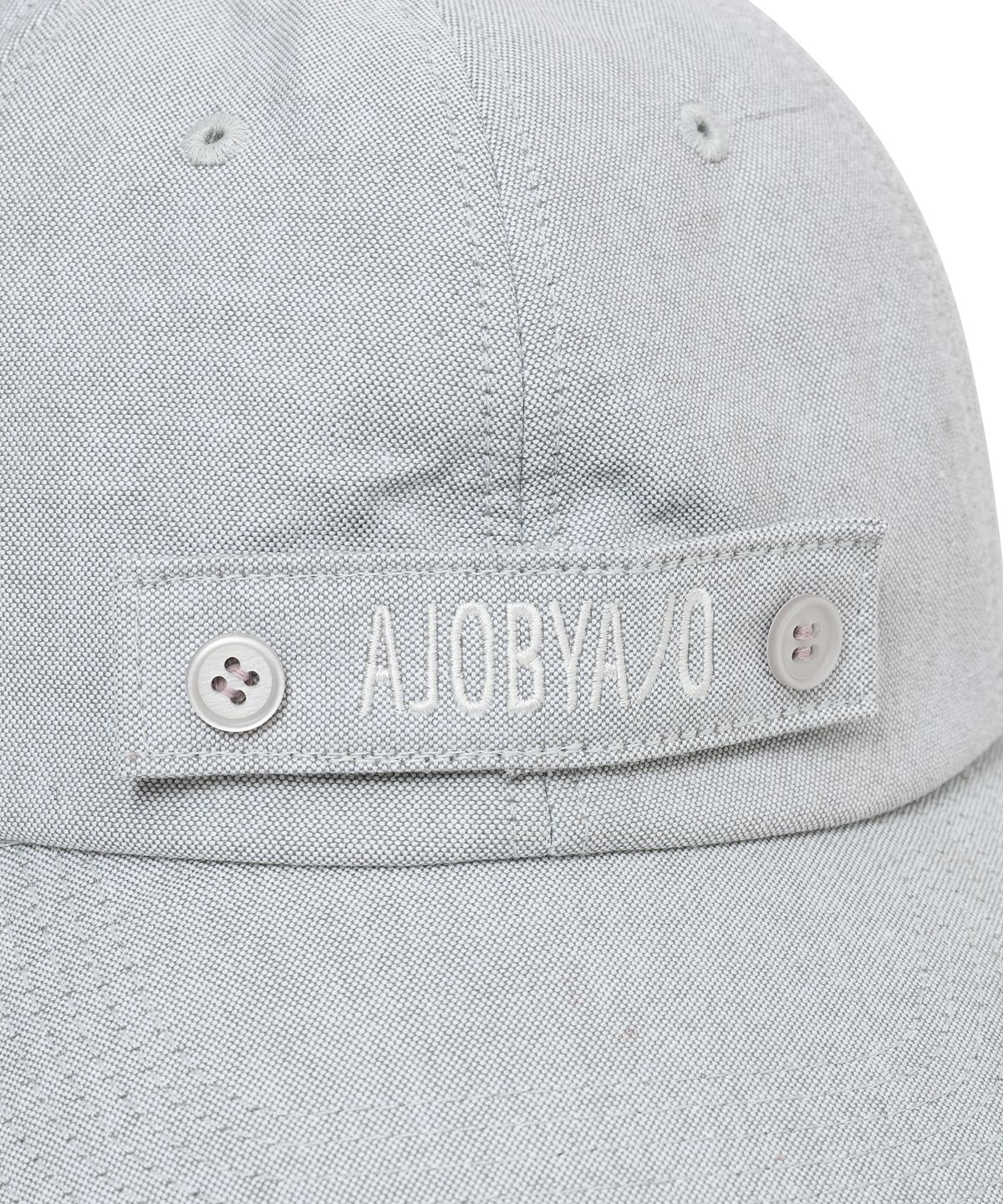 아조바이아조(AJOBYAJO) Logo Oxford Cap [LIGHT GREY]