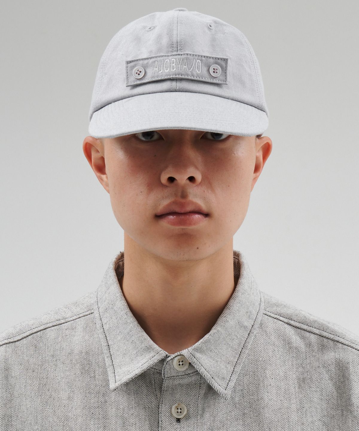 아조바이아조(AJOBYAJO) Logo Oxford Cap [LIGHT GREY]