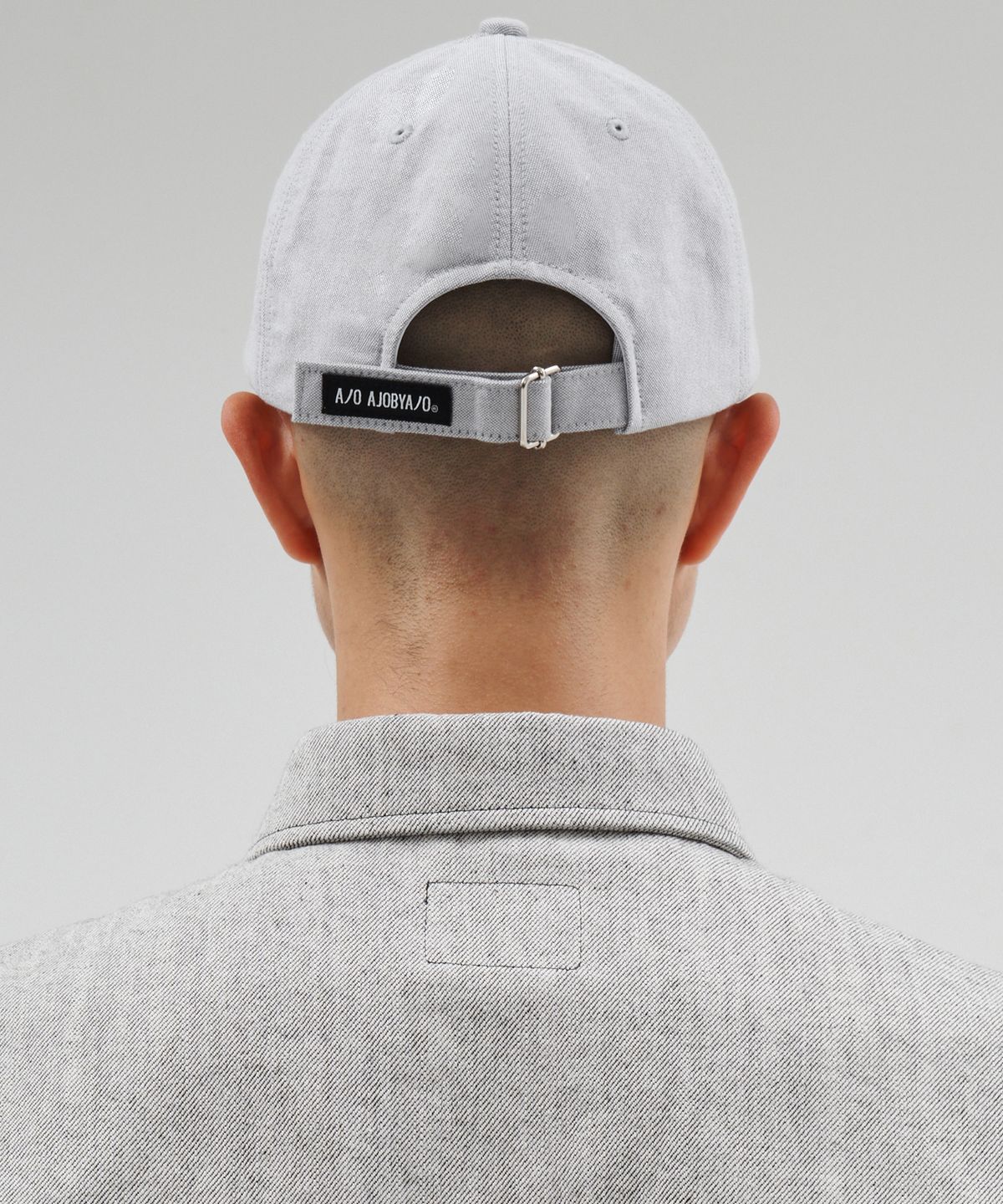 아조바이아조(AJOBYAJO) Logo Oxford Cap [LIGHT GREY]