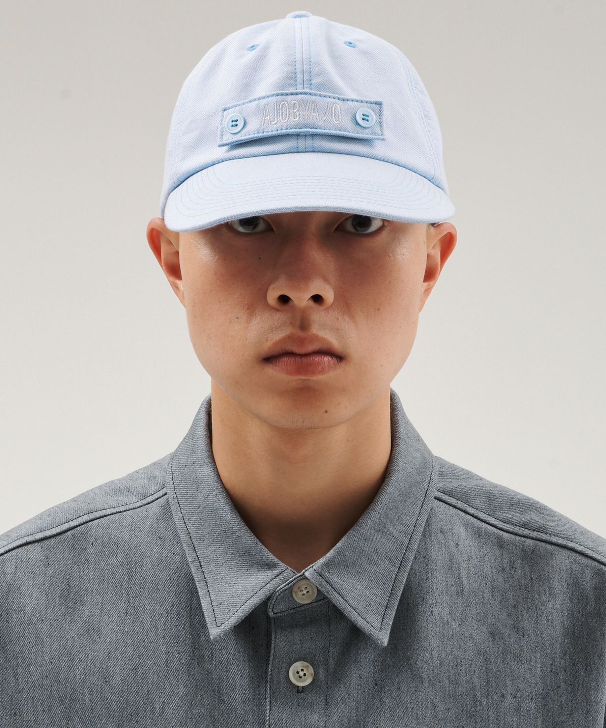 아조바이아조(AJOBYAJO) Logo Oxford Cap [SKY BLUE]