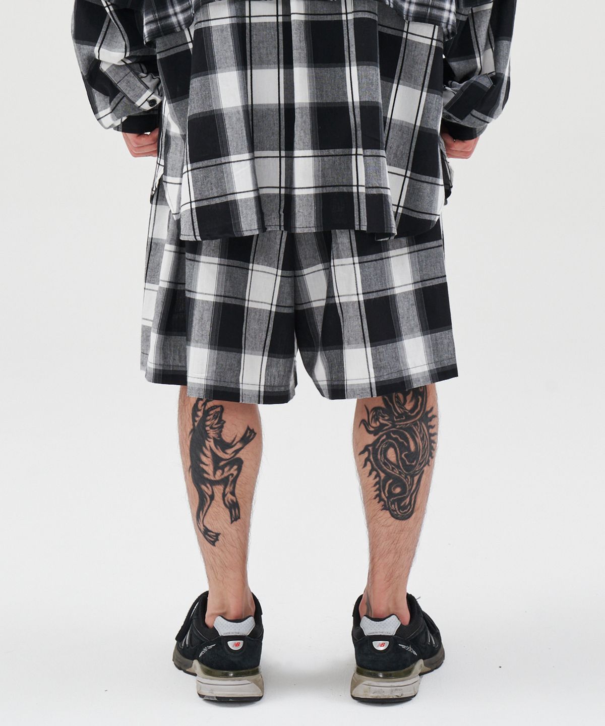 아조바이아조(AJOBYAJO) Check Shorts [BLACK]
