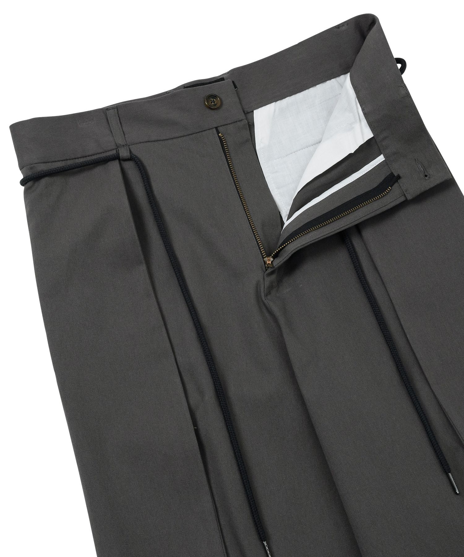 MUSINSA | AJOBYAJO One Tuck Oversized Cotton Pants [CHARCOAL]