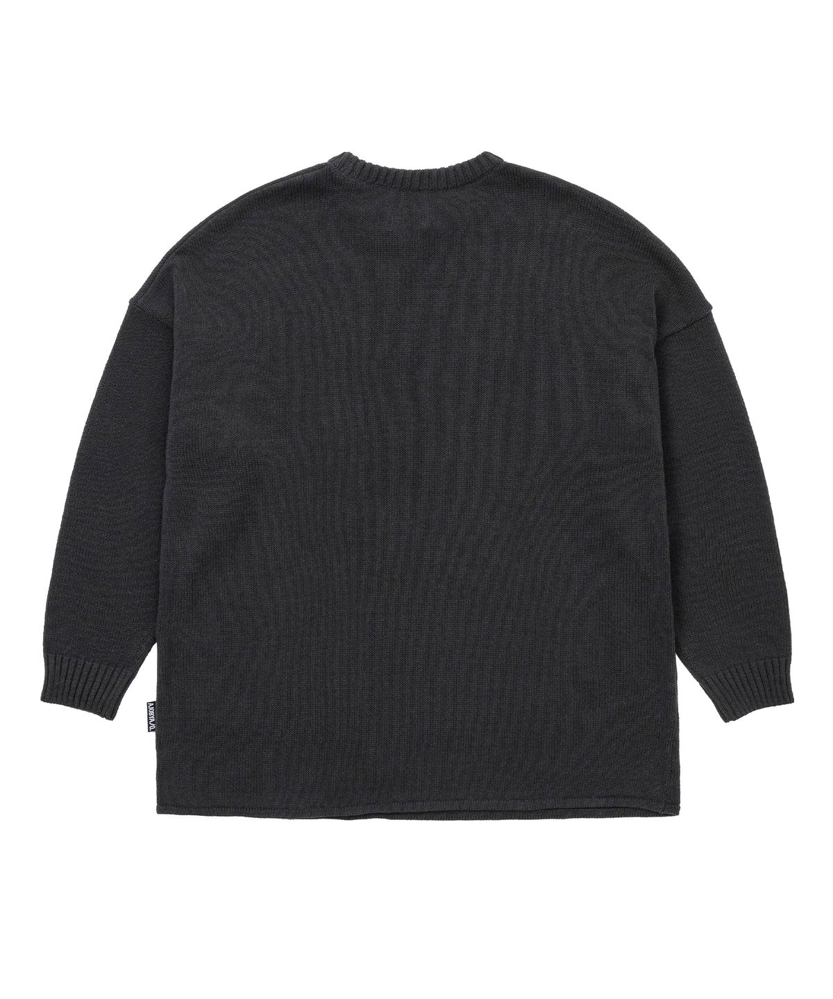 아조바이아조(AJOBYAJO) Total Logo High-Twist Yarn Sweater [CHARCOAL]