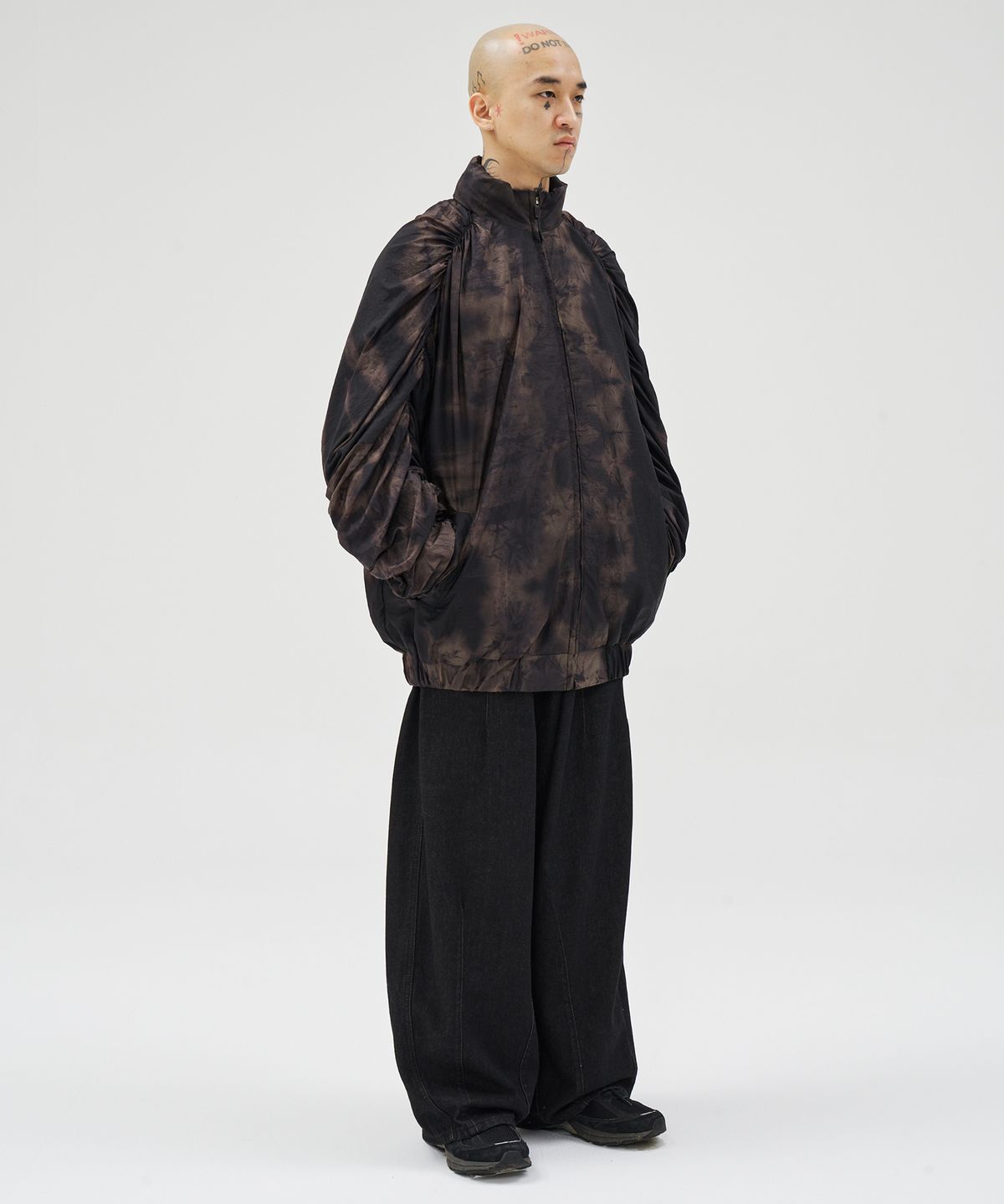 아조바이아조(AJOBYAJO) Tie-Dye Pleats Jacket [BLACK]