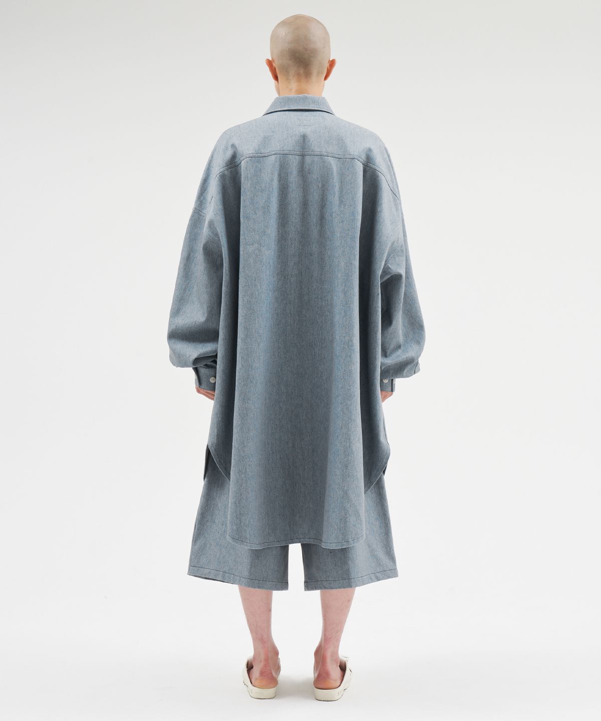 아조바이아조(AJOBYAJO) Recycled Denim Oversized Shirt Jacket [SKY BLUE]