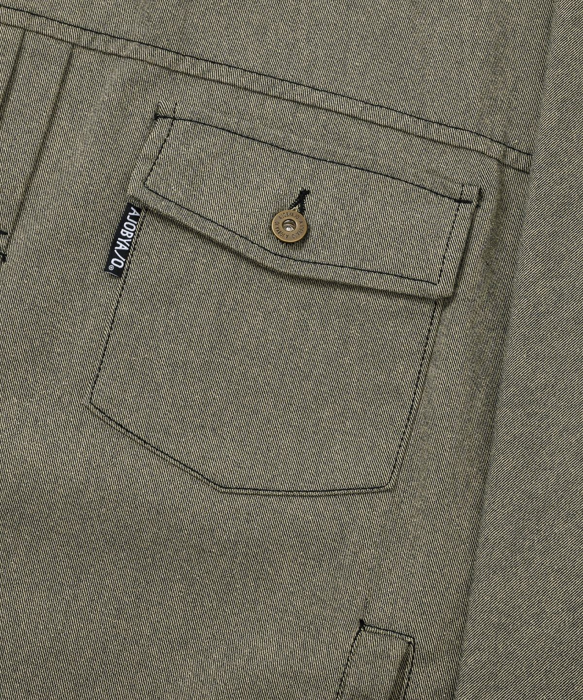 아조바이아조(AJOBYAJO) Batwing Two-Tone Twill Jacket [KHAKI]