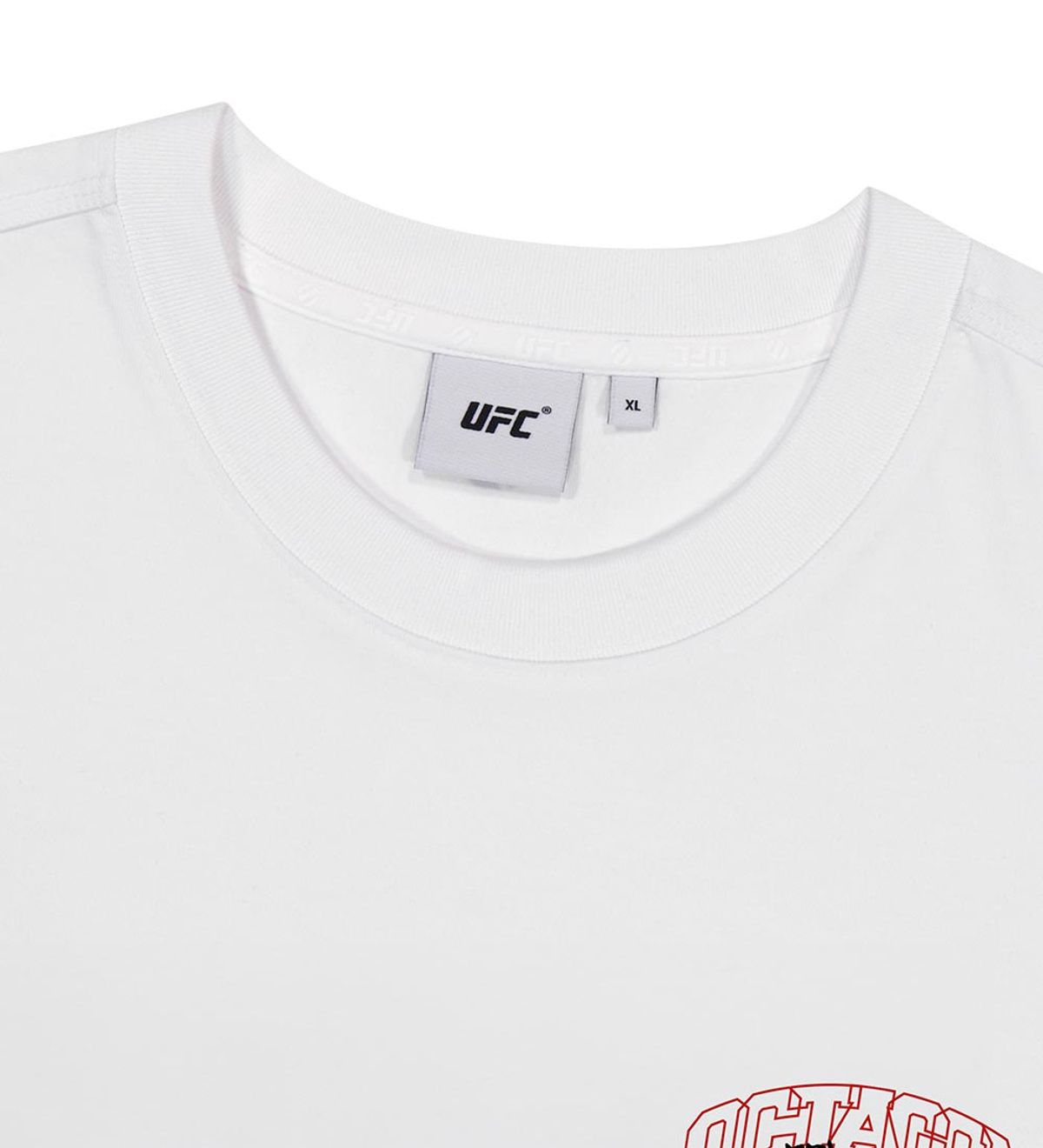 유에프씨 스포츠(UFC SPORT) UFC 옥타곤 컴뱃 릴렉스핏 반팔 티셔츠 화이트 U2SSV2361WH