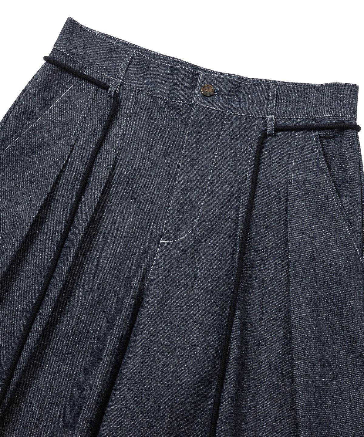 아조바이아조(AJOBYAJO) Recycled Denim Bermuda Pants [NAVY]