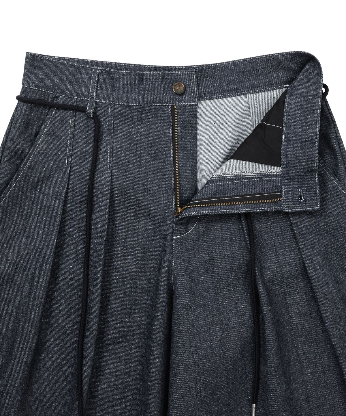 아조바이아조(AJOBYAJO) Recycled Denim Bermuda Pants [NAVY]