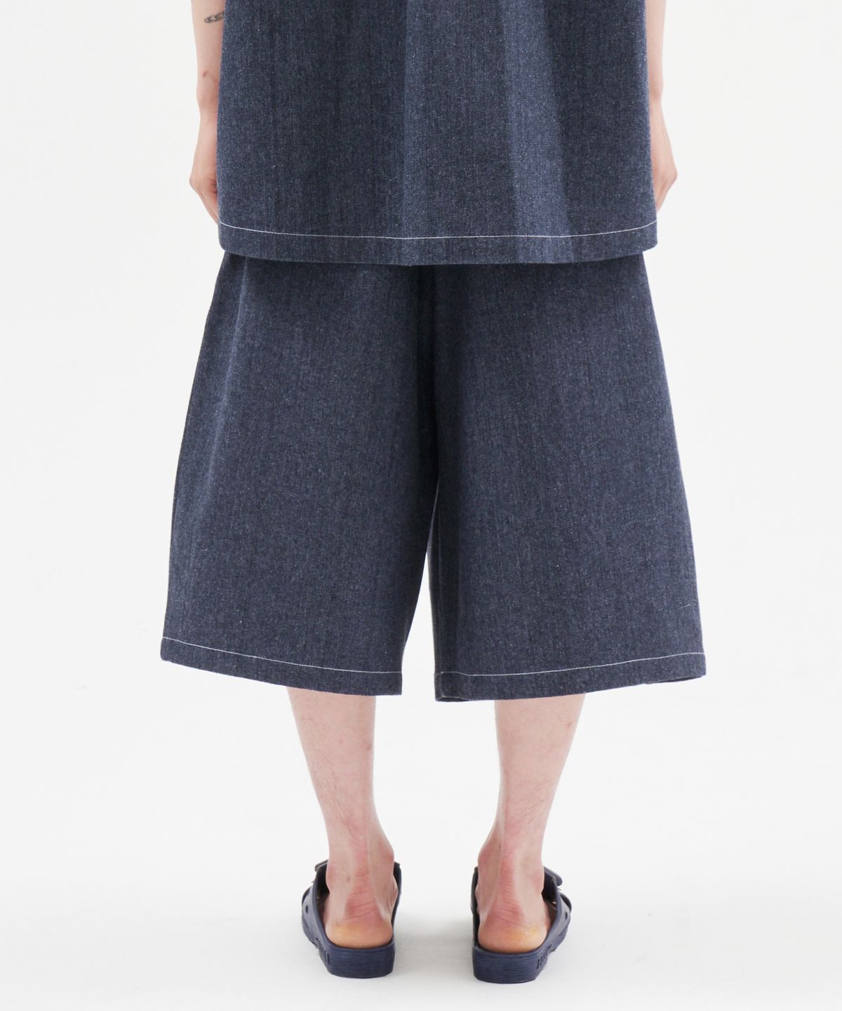 아조바이아조(AJOBYAJO) Recycled Denim Bermuda Pants [NAVY]