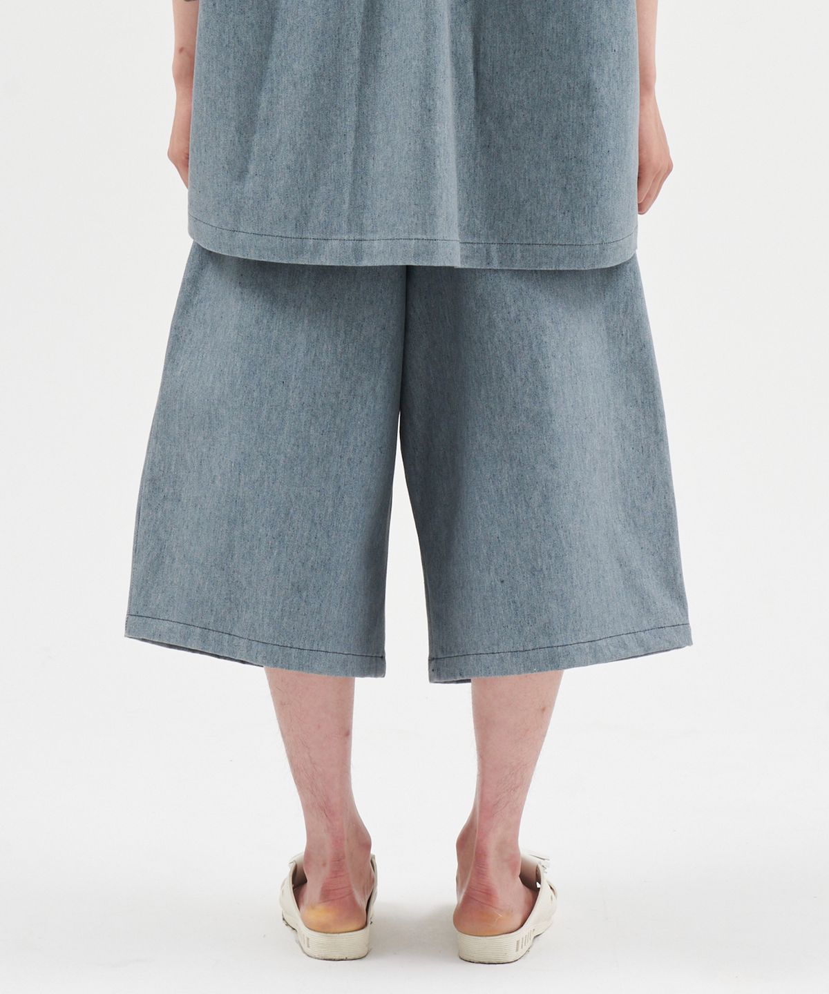 아조바이아조(AJOBYAJO) Recycled Denim Bermuda Pants [SKY BLUE]