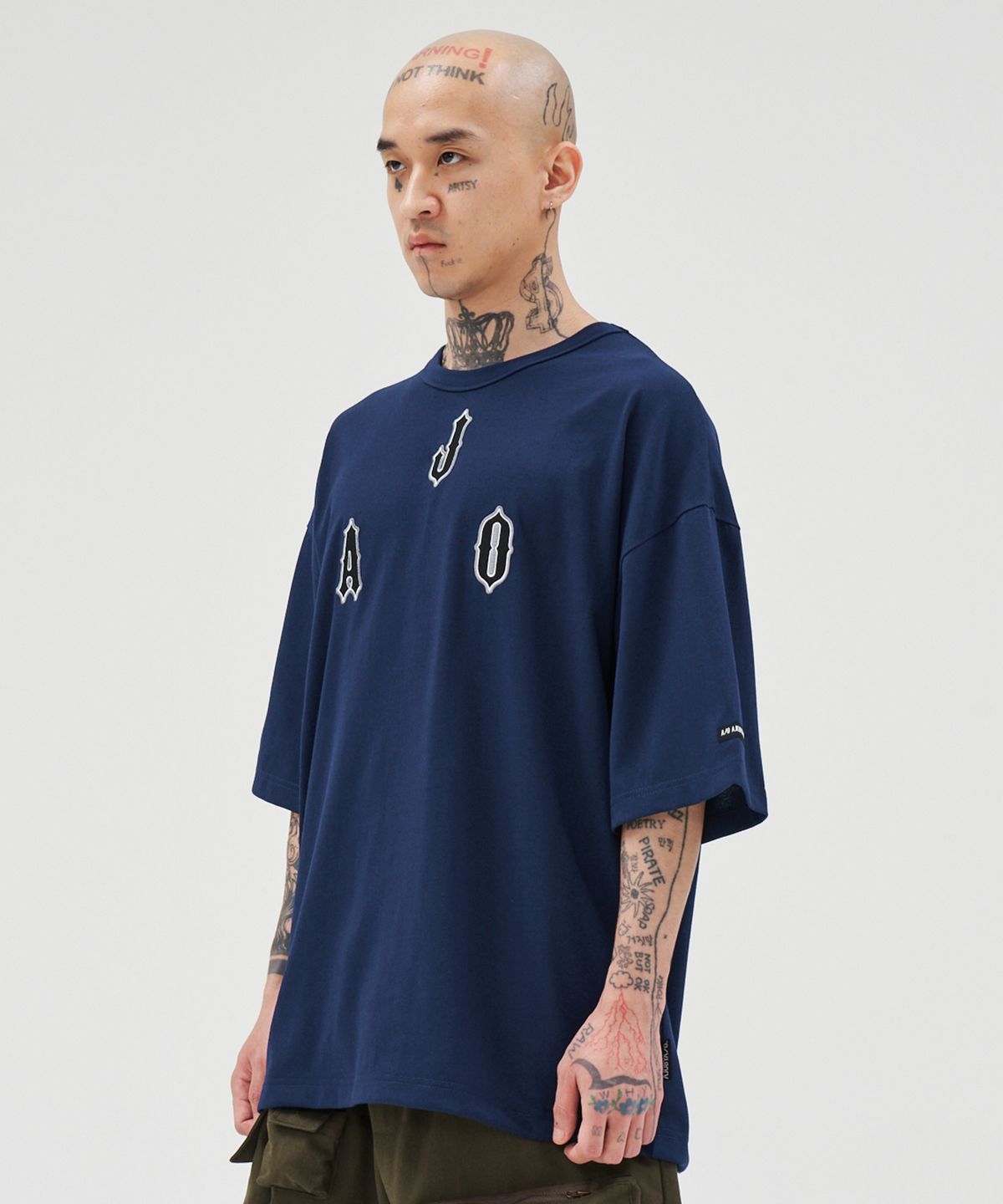 아조바이아조(AJOBYAJO) Diamond Logo T-Shirt [NAVY]