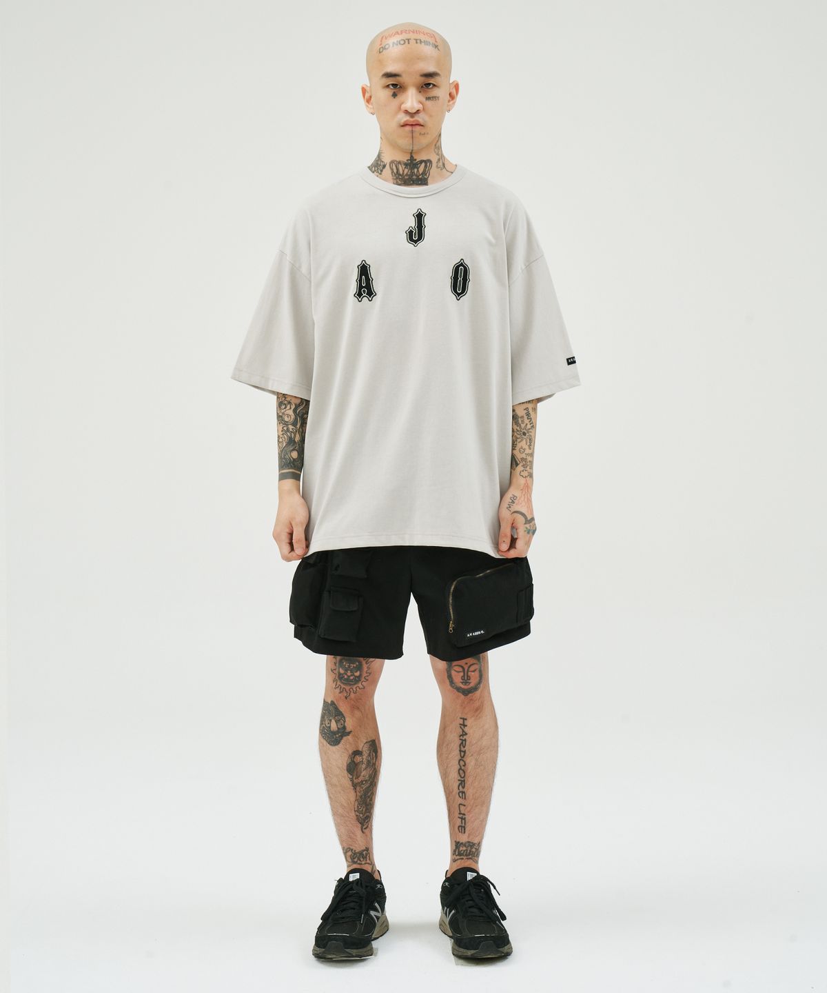 아조바이아조(AJOBYAJO) Diamond Logo T-Shirt [LIGHT GREY]