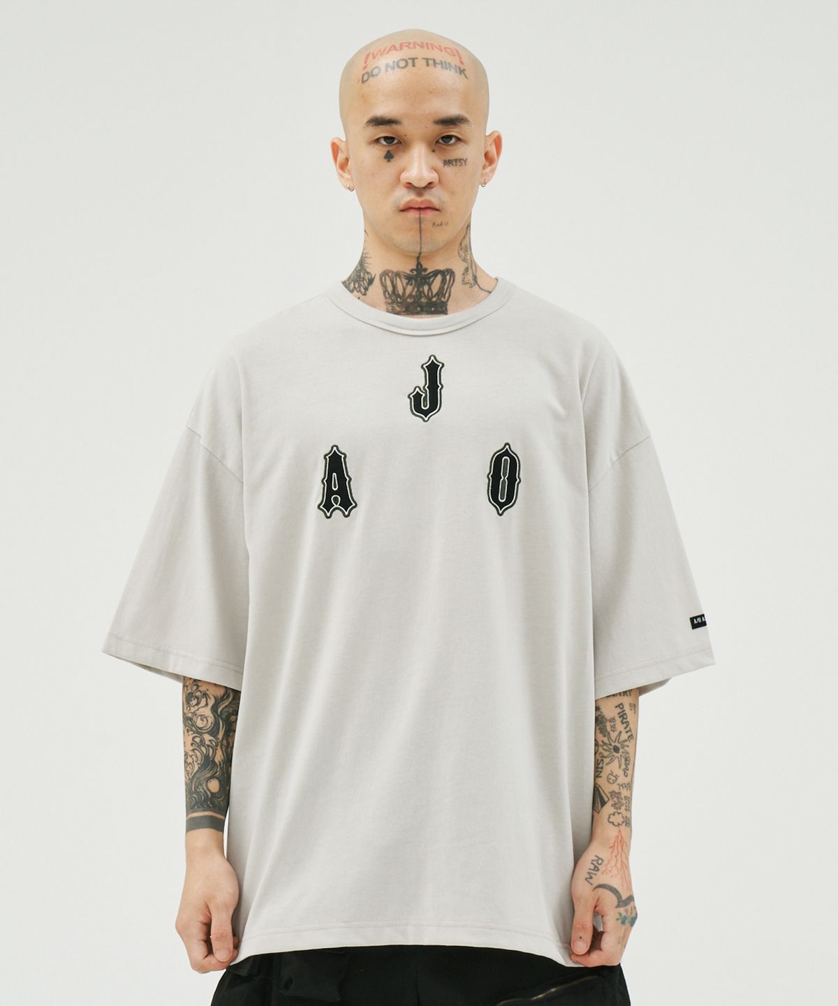 아조바이아조(AJOBYAJO) Diamond Logo T-Shirt [LIGHT GREY]