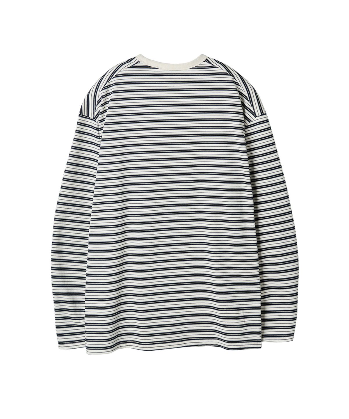 러프사이드(ROUGHSIDE) Multi Stripe Long Sleeve Navy
