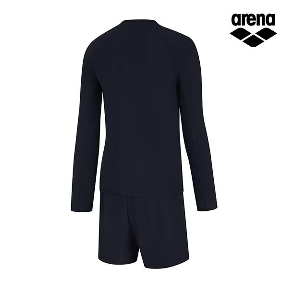 아레나(ARENA) 플레인 레저 집업 래쉬가드 세트 A4BM1PC72BLK