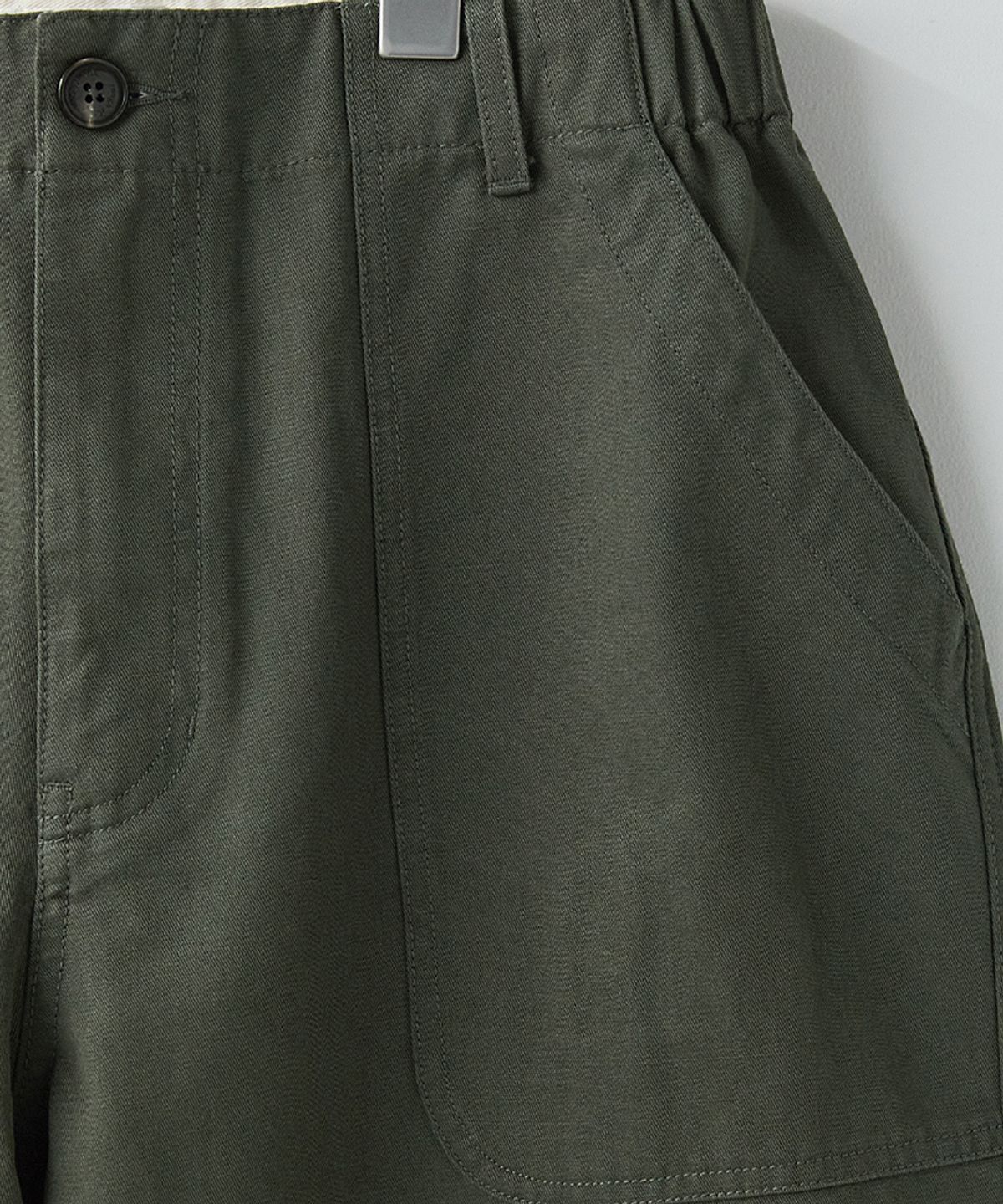 러프사이드(ROUGHSIDE) Elastic Fatigue Pants Dark Olive