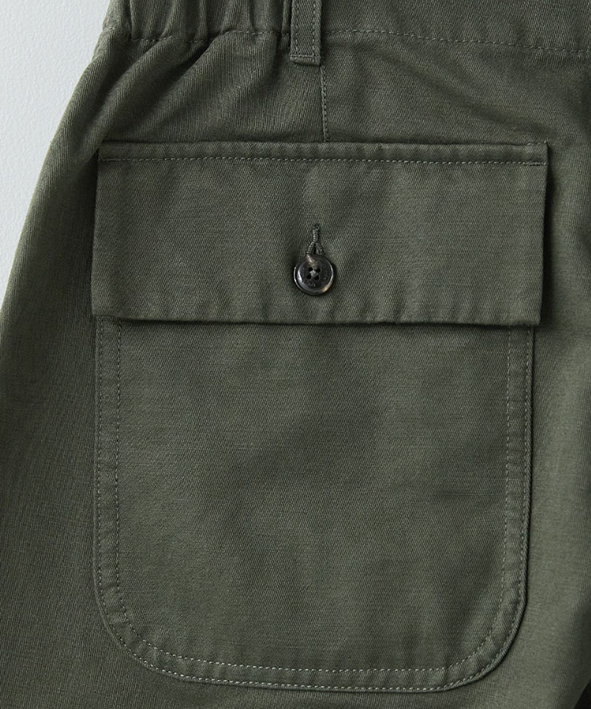 러프사이드(ROUGHSIDE) Elastic Fatigue Pants Dark Olive