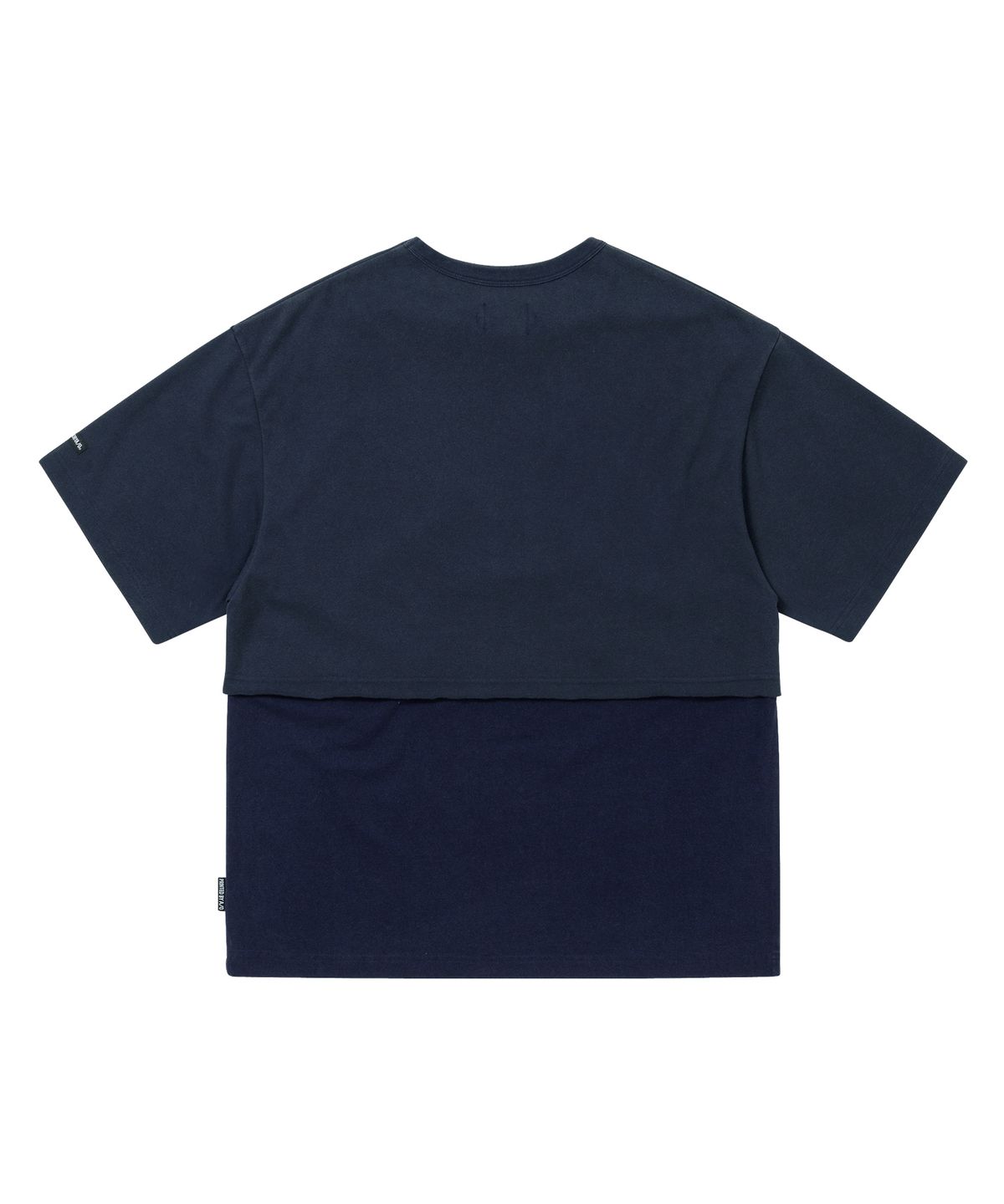 아조바이아조(AJOBYAJO) [PBA] Arch Logo Washed Layered T-Shirt [NAVY]