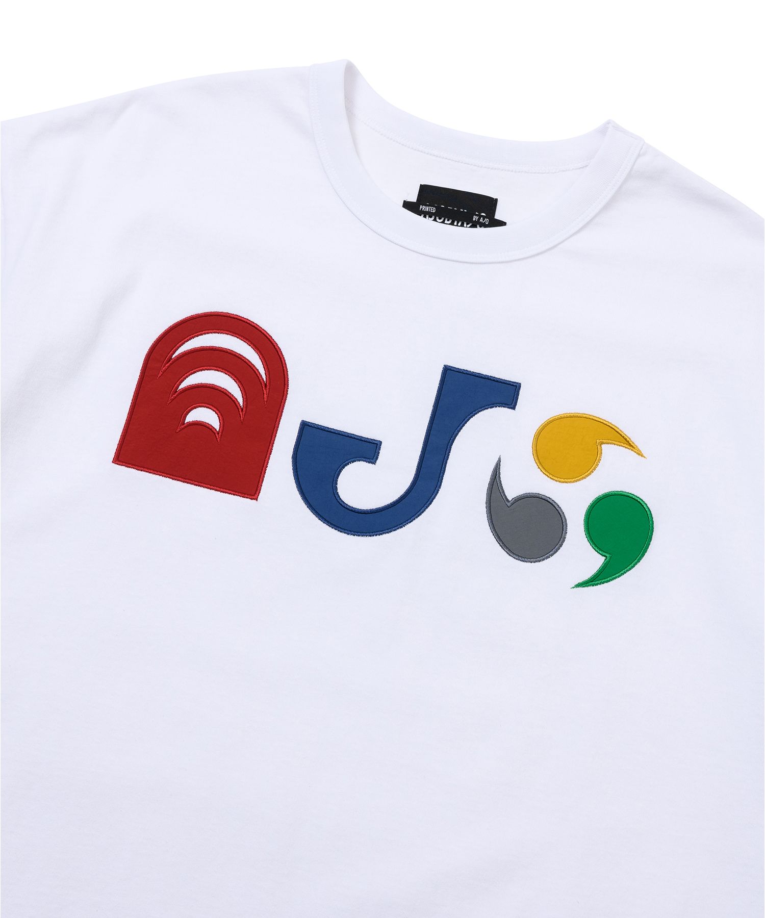 【AJO AJOBYAJO】24SS★ [PBA] AJO Pictogram Nylon Applique T PBA] AJO Pictogram Nylon Applique T-Shirt [WHITE] - AJOBYAJO