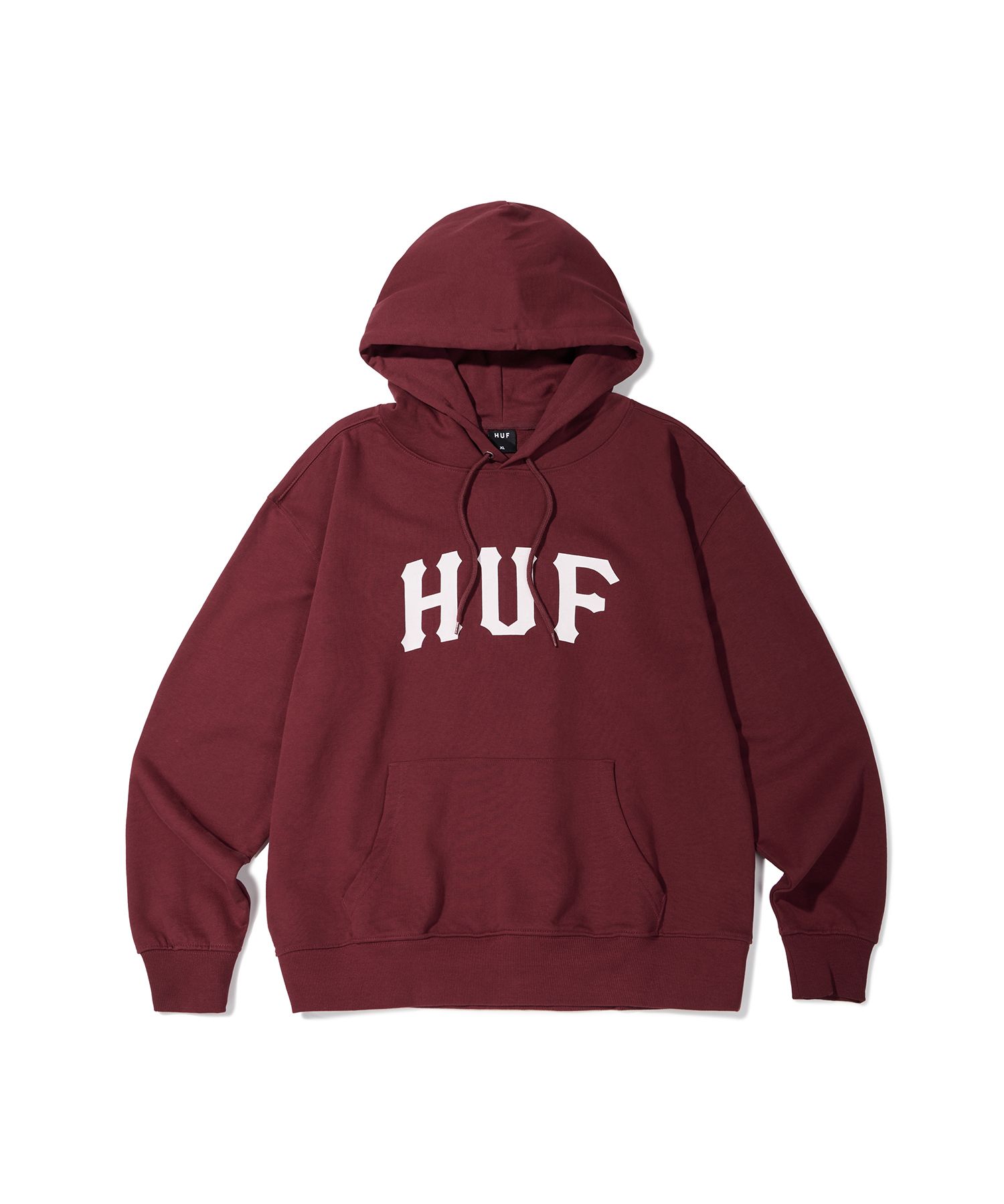 MUSINSA | HUF ARCH LOGO HOODIE [BURGUNDY]