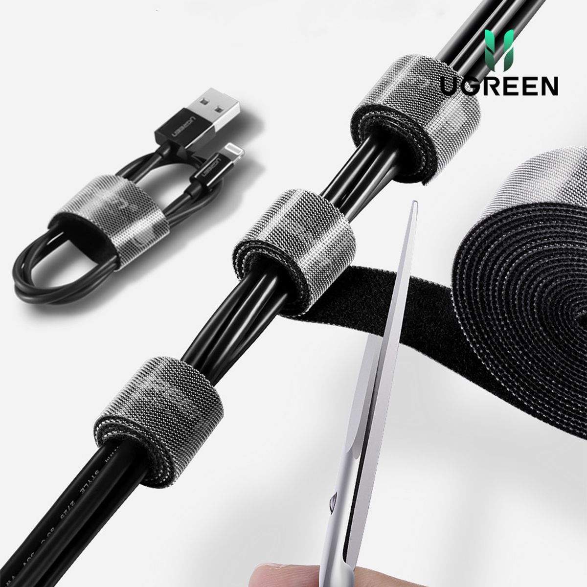 유그린(UGREEN) 컷팅 벨크로 케이블 타이 밴드
