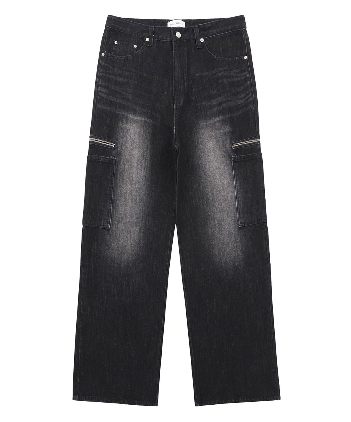 캑터스도넛마켓(CACTUSDONUTMARKET) SIDE ZIPPER POCKET DENIM - BLACK