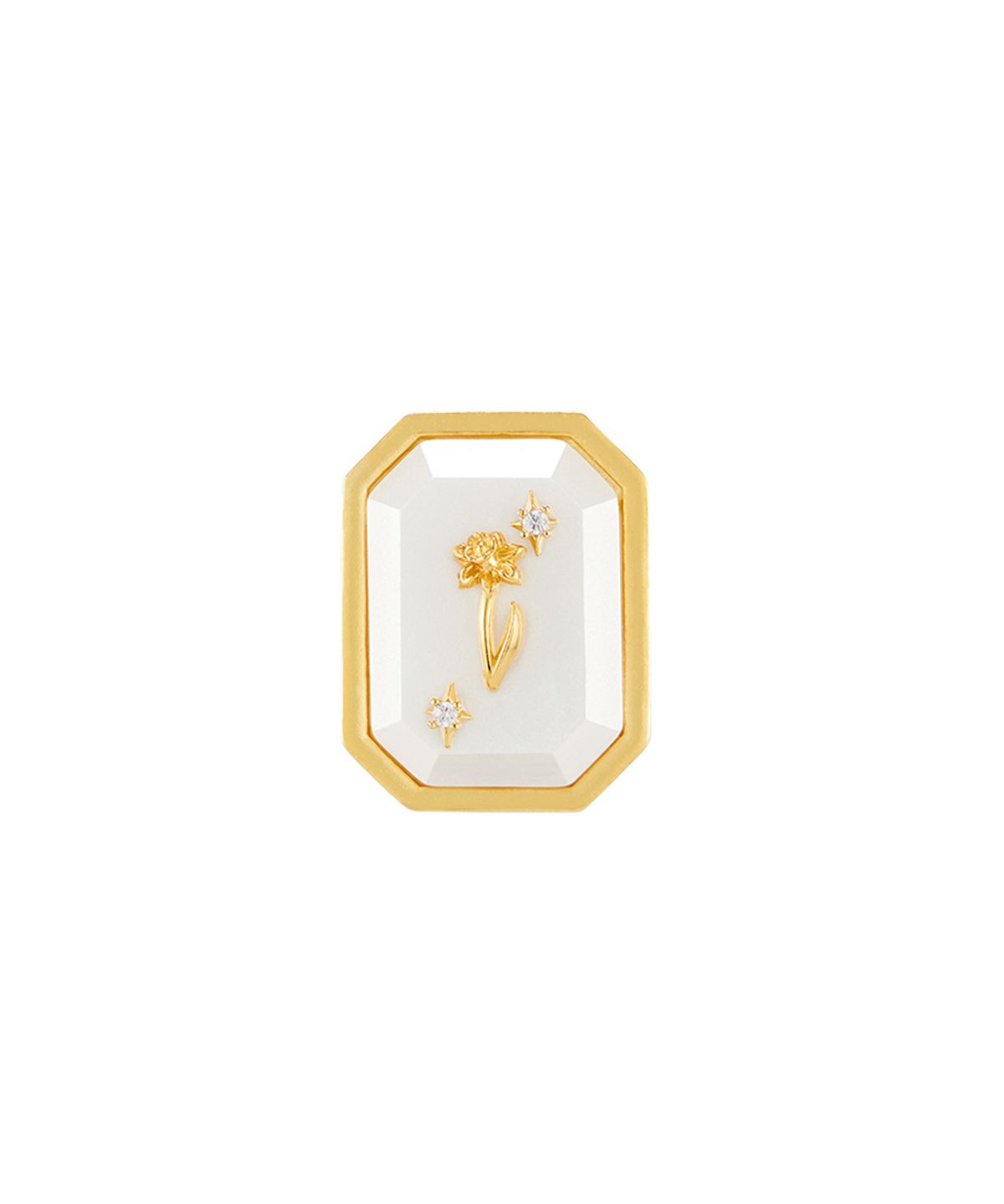 타티아나(TATIANA) 스퀘어 앤티크 로즈 브로치_BCH0092