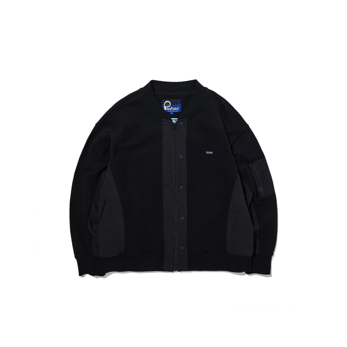 펜필드(PENFIELD) CN MIXED MA-1 SWEAT JACKET BLACK_FQ1WJ71U