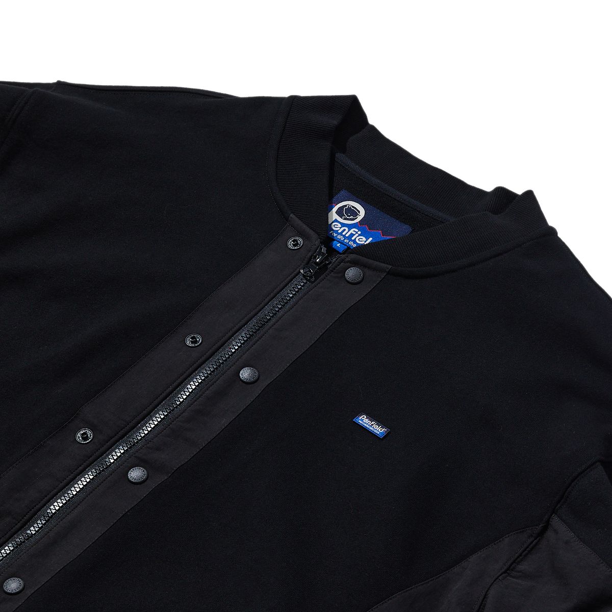 펜필드(PENFIELD) CN MIXED MA-1 SWEAT JACKET BLACK_FQ1WJ71U