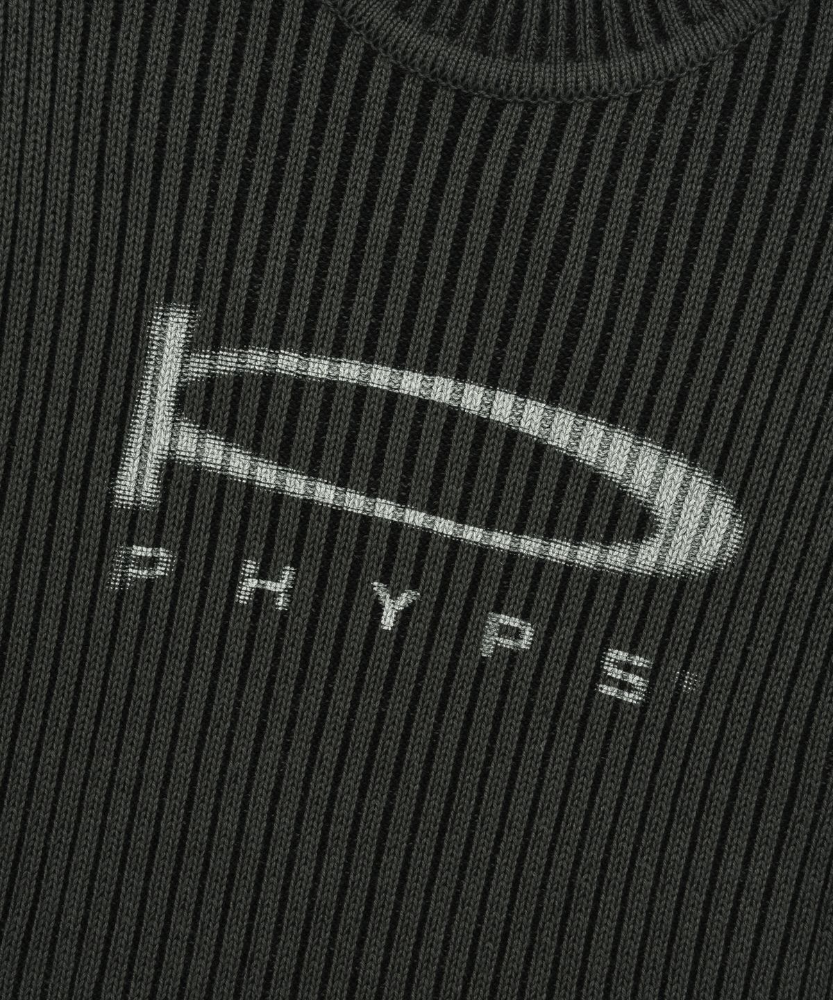 피지컬 디파트먼트(PHYSICAL DEPARTMENT) 우먼즈 P-ACTIVE 투톤 립 니트 블랙