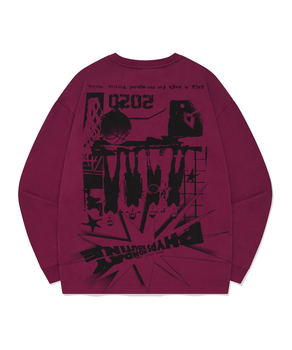 피지컬 디파트먼트(PHYSICAL DEPARTMENT) CARTOON BASKETBALL LS PINK RED