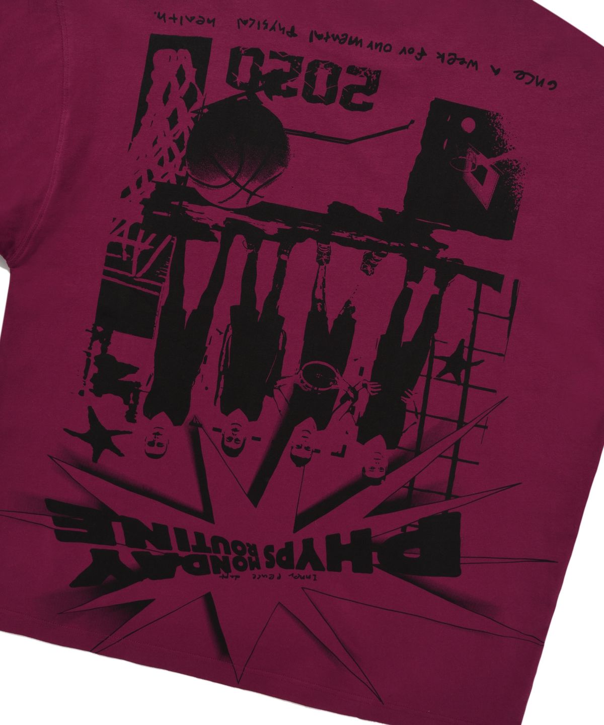 피지컬 디파트먼트(PHYSICAL DEPARTMENT) CARTOON BASKETBALL LS PINK RED