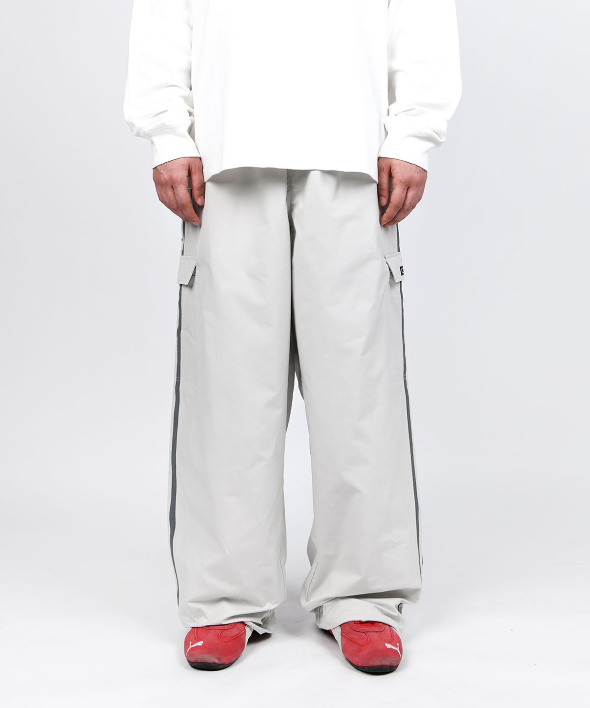 피지컬 디파트먼트(PHYSICAL DEPARTMENT) COLOR BLOCK STITCH TRACK PANTS HOT PINK