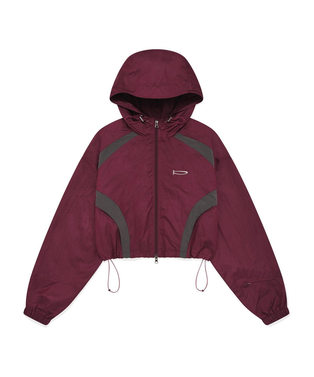피지컬 디파트먼트(PHYSICAL DEPARTMENT) CURVE CROP WIND BREAKER BURGUNDY