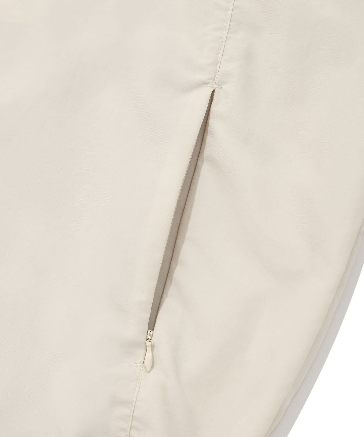 피지컬 디파트먼트(PHYSICAL DEPARTMENT) COLOR BLOCK MESH HOODIE TRACK JACKET IVORY