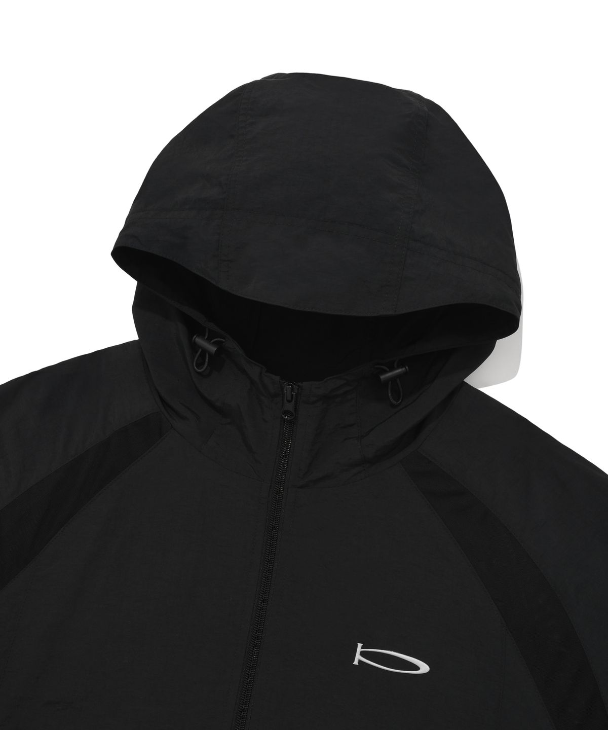 피지컬 디파트먼트(PHYSICAL DEPARTMENT) COLOR BLOCK MESH HOODIE TRACK JACKET BLACK