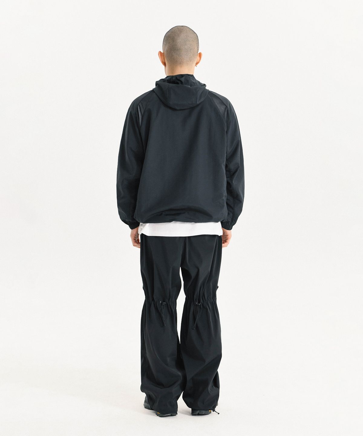 피지컬 디파트먼트(PHYSICAL DEPARTMENT) COLOR BLOCK MESH HOODIE TRACK JACKET BLACK