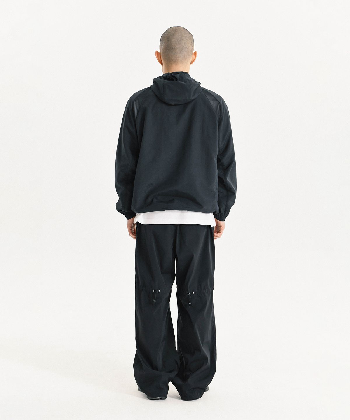 피지컬 디파트먼트(PHYSICAL DEPARTMENT) COLOR BLOCK MESH HOODIE TRACK JACKET BLACK